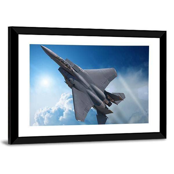 Jet Fighter Canvas Wall Art-5 Horizontal-Gallery Wrap-22" x 12"-Tiaracle