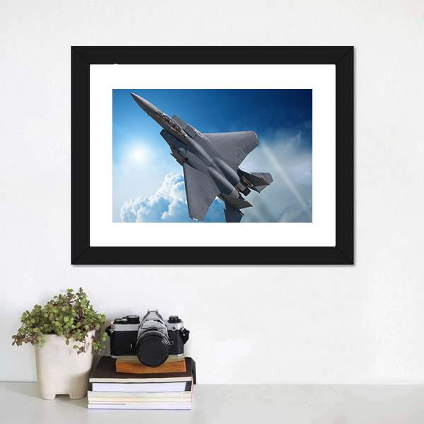 Jet Fighter Canvas Wall Art-5 Horizontal-Gallery Wrap-22" x 12"-Tiaracle