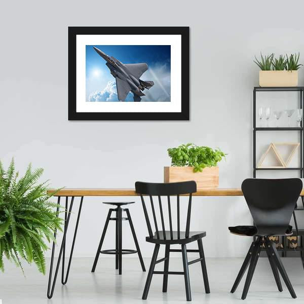 Jet Fighter Canvas Wall Art-5 Horizontal-Gallery Wrap-22" x 12"-Tiaracle