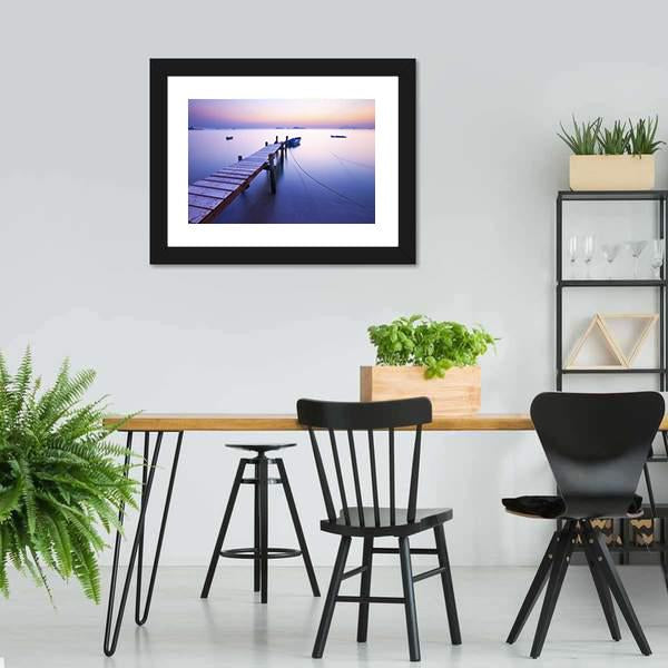 Jetty Along The Coast Canvas Wall Art-5 Horizontal-Gallery Wrap-22" x 12"-Tiaracle