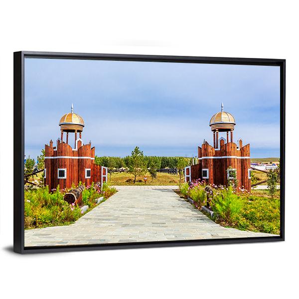 Jingbei Grassland Khan Palace Canvas Wall Art-3 Horizontal-Gallery Wrap-25" x 16"-Tiaracle