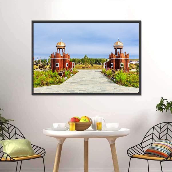 Jingbei Grassland Khan Palace Canvas Wall Art-3 Horizontal-Gallery Wrap-25" x 16"-Tiaracle