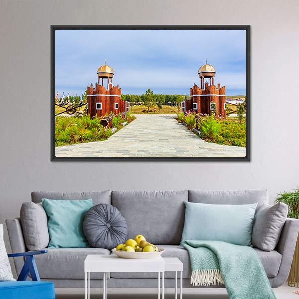 Jingbei Grassland Khan Palace Canvas Wall Art-3 Horizontal-Gallery Wrap-25" x 16"-Tiaracle