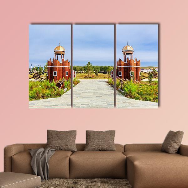 Jingbei Grassland Khan Palace Canvas Wall Art-3 Horizontal-Gallery Wrap-37" x 24"-Tiaracle