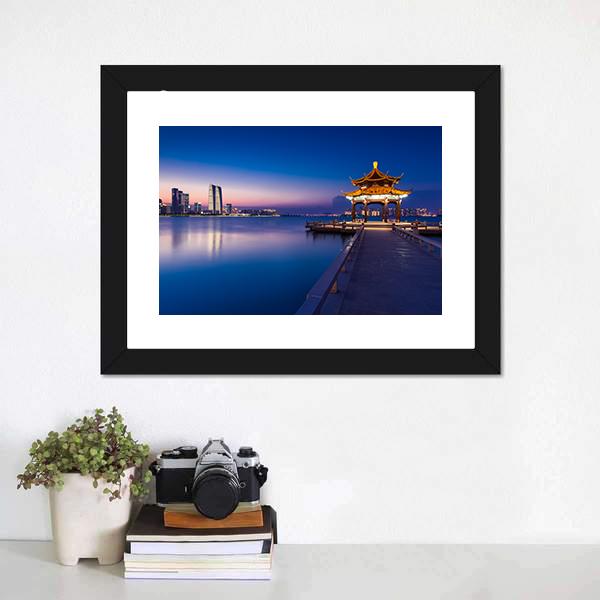 Jinji Lake China Canvas Wall Art-5 Horizontal-Gallery Wrap-22" x 12"-Tiaracle