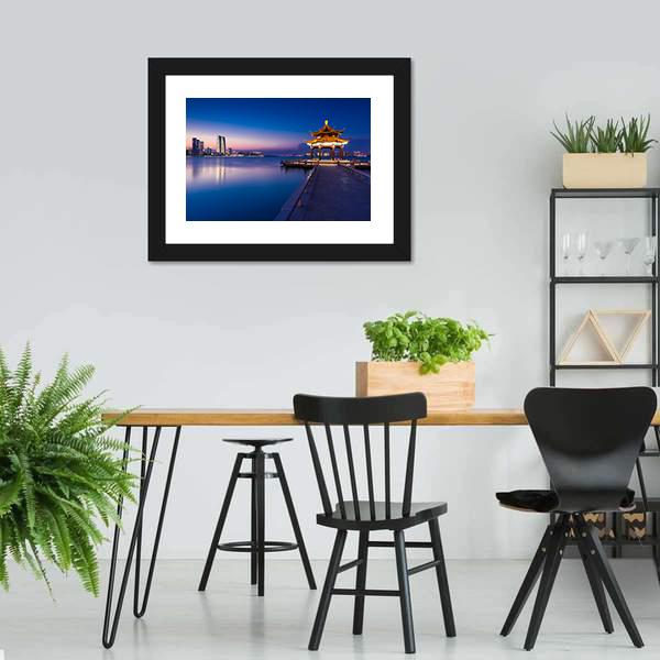 Jinji Lake China Canvas Wall Art-5 Horizontal-Gallery Wrap-22" x 12"-Tiaracle