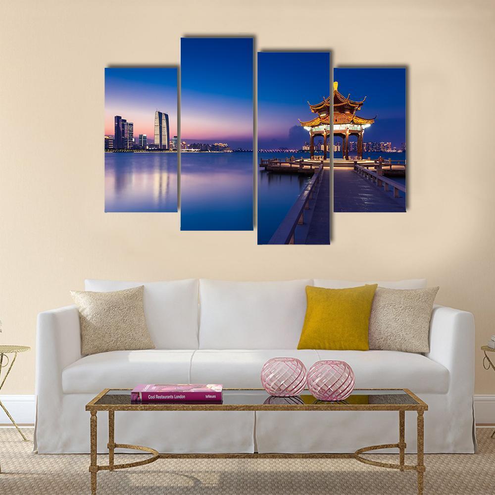 Jinji Lake China Canvas Wall Art-4 Pop-Gallery Wrap-50" x 32"-Tiaracle