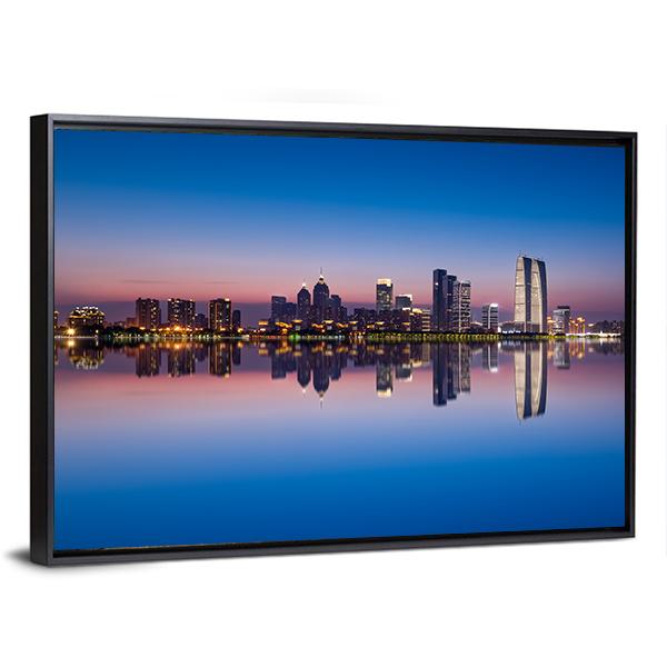 Jinji Lake In Suzhou City Canvas Wall Art-3 Horizontal-Gallery Wrap-25" x 16"-Tiaracle