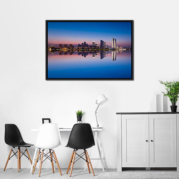 Jinji Lake In Suzhou City Canvas Wall Art-3 Horizontal-Gallery Wrap-25" x 16"-Tiaracle