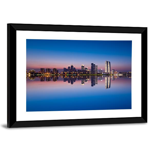 Jinji Lake In Suzhou City Canvas Wall Art-3 Horizontal-Gallery Wrap-25" x 16"-Tiaracle