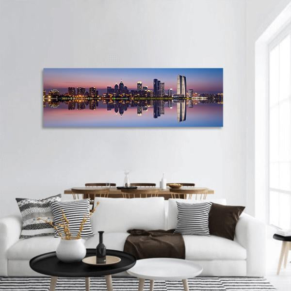 Jinji Lake In Suzhou City Panoramic Canvas Wall Art-1 Piece-36" x 12"-Tiaracle