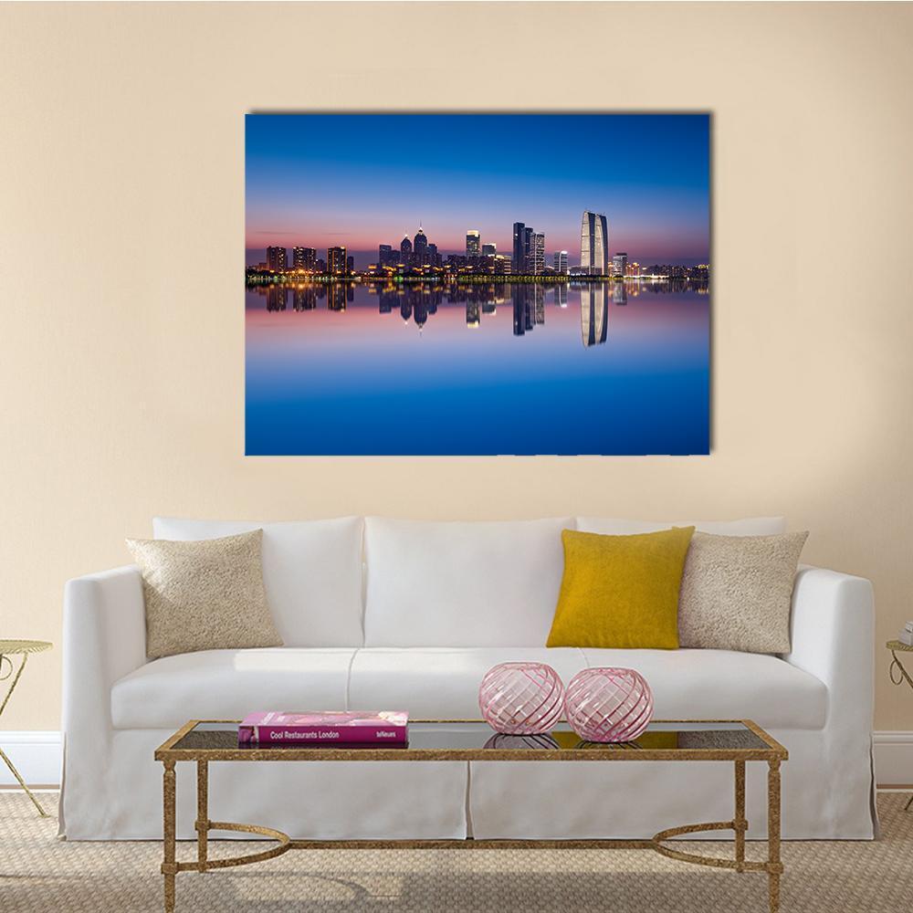 Jinji Lake In Suzhou City Canvas Wall Art-1 Piece-Gallery Wrap-48" x 32"-Tiaracle