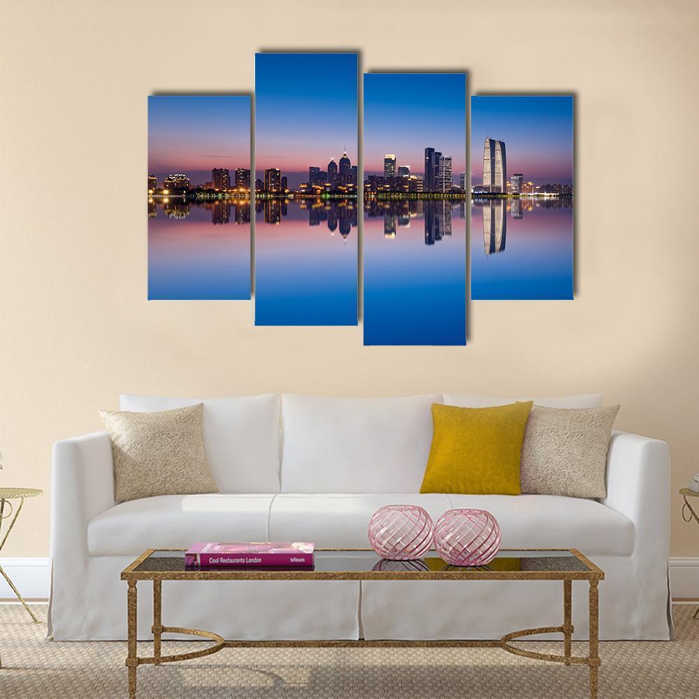 Jinji Lake In Suzhou City Canvas Wall Art-4 Pop-Gallery Wrap-50" x 32"-Tiaracle
