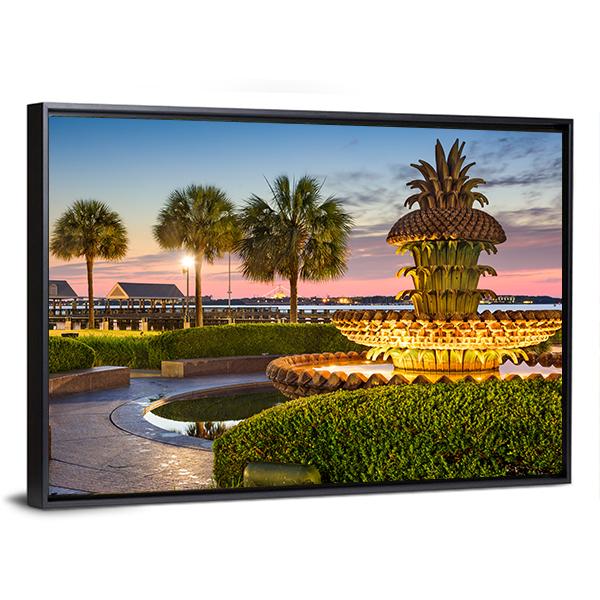 Joe Riley Waterfront Park Canvas Wall Art-3 Horizontal-Gallery Wrap-25" x 16"-Tiaracle