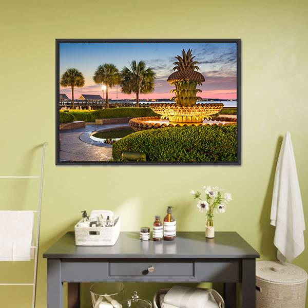 Joe Riley Waterfront Park Canvas Wall Art-3 Horizontal-Gallery Wrap-25" x 16"-Tiaracle