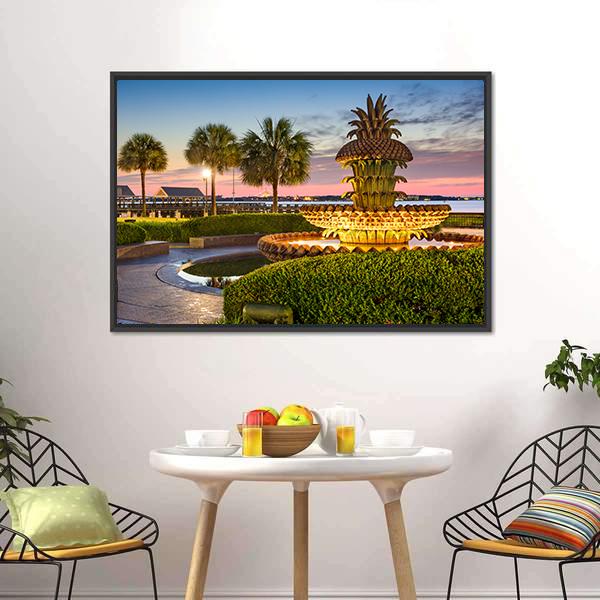 Joe Riley Waterfront Park Canvas Wall Art-3 Horizontal-Gallery Wrap-25" x 16"-Tiaracle