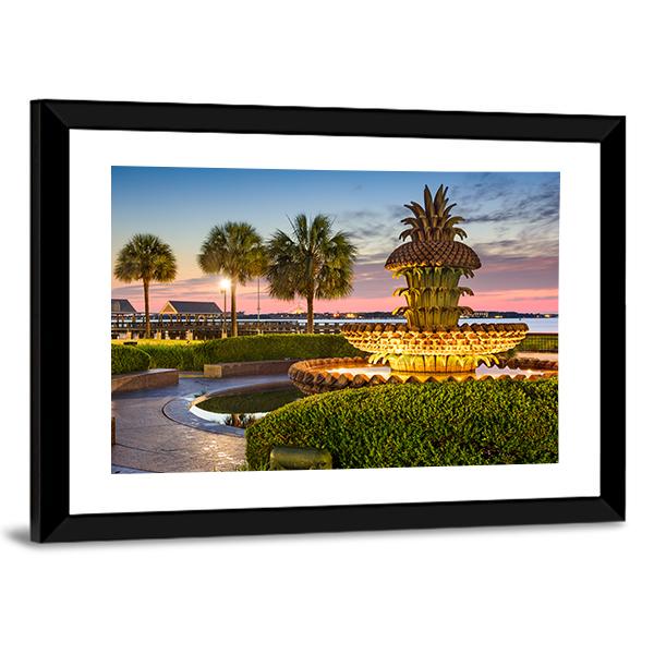Joe Riley Waterfront Park Canvas Wall Art-3 Horizontal-Gallery Wrap-25&quot; x 16&quot;-Tiaracle
