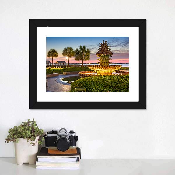 Joe Riley Waterfront Park Canvas Wall Art-1 Piece-Framed Print-20" x 16"-Tiaracle