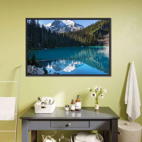 Joffre Lake Canada Canvas Wall Art-1 Piece-Floating Frame-24" x 16"-Tiaracle