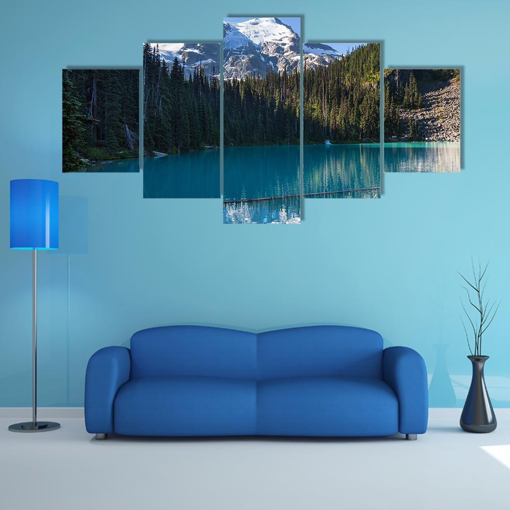 Joffre Lake Canada Canvas Wall Art-5 Star-Gallery Wrap-62" x 32"-Tiaracle