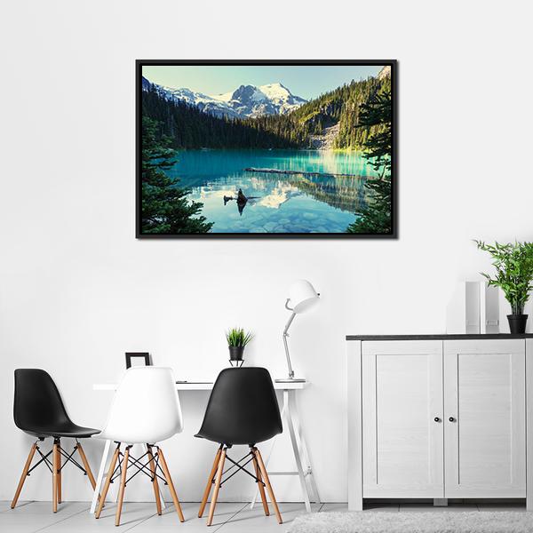 Joffre Lake In Canada Canvas Wall Art-3 Horizontal-Gallery Wrap-25" x 16"-Tiaracle