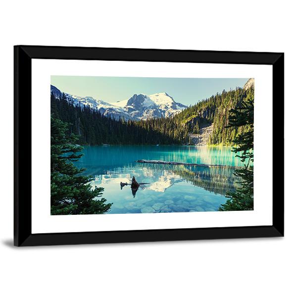 Joffre Lake In Canada Canvas Wall Art-3 Horizontal-Gallery Wrap-25" x 16"-Tiaracle