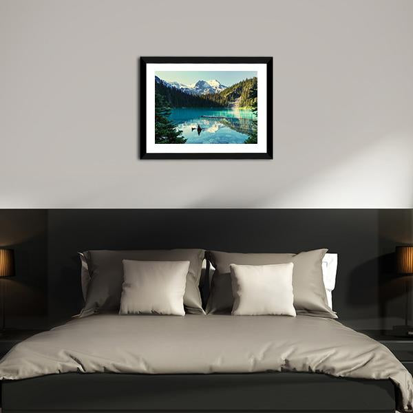 Joffre Lake In Canada Canvas Wall Art-3 Horizontal-Gallery Wrap-25" x 16"-Tiaracle