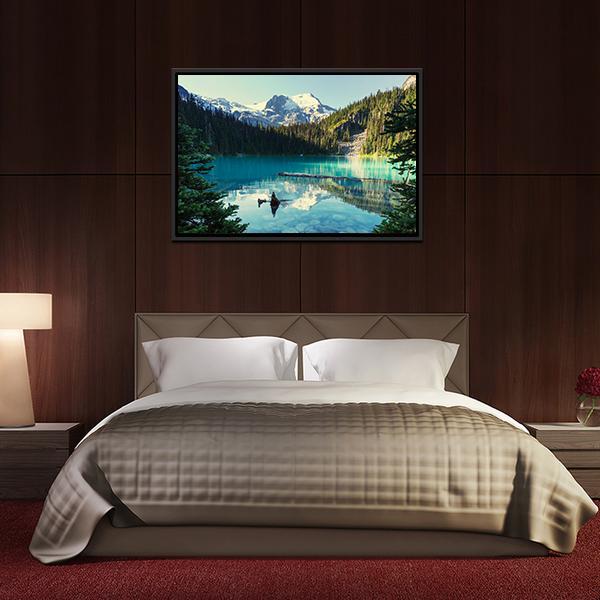 Joffre Lake In Canada Canvas Wall Art-5 Horizontal-Gallery Wrap-22" x 12"-Tiaracle