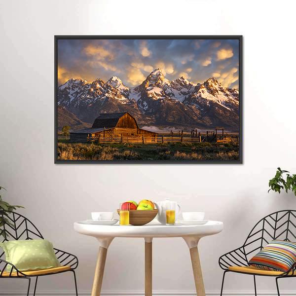 John Moulton Barn Canvas Wall Art-5 Horizontal-Gallery Wrap-22" x 12"-Tiaracle