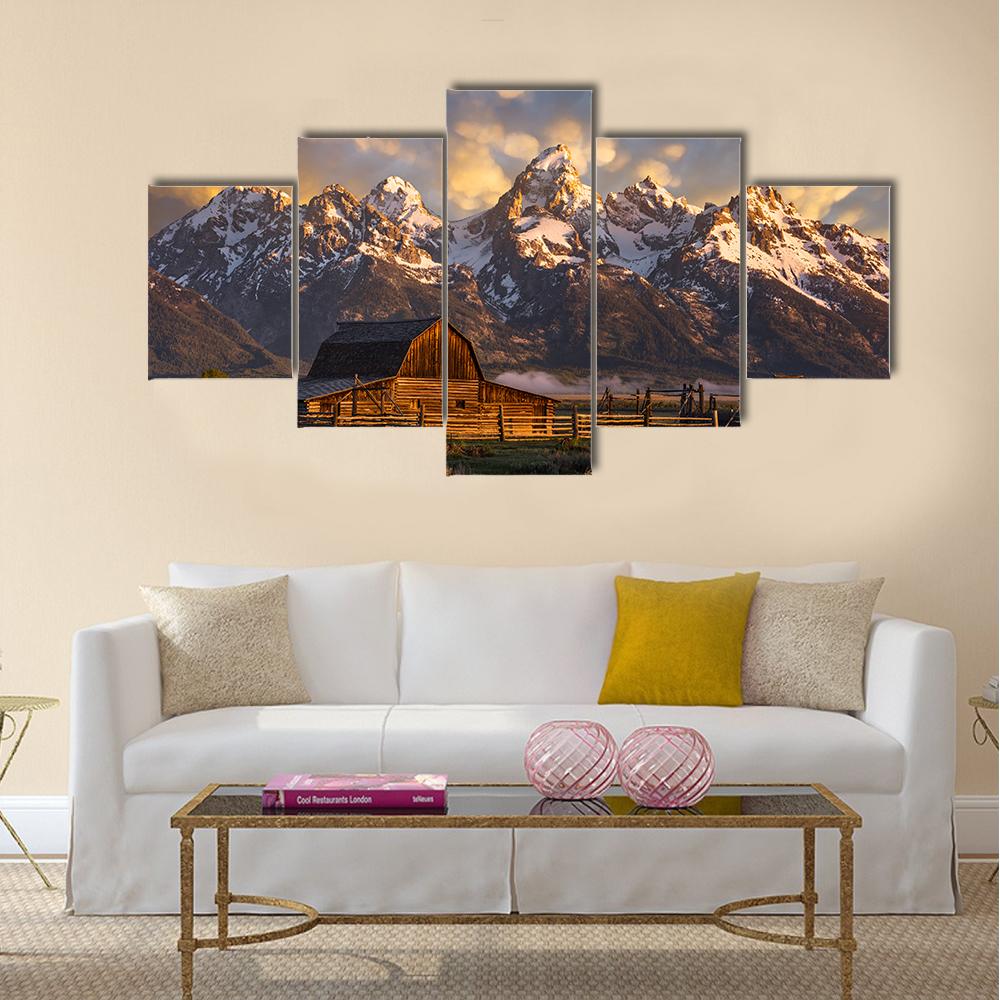 John Moulton Barn Canvas Wall Art-5 Star-Gallery Wrap-42" x 21"-Tiaracle