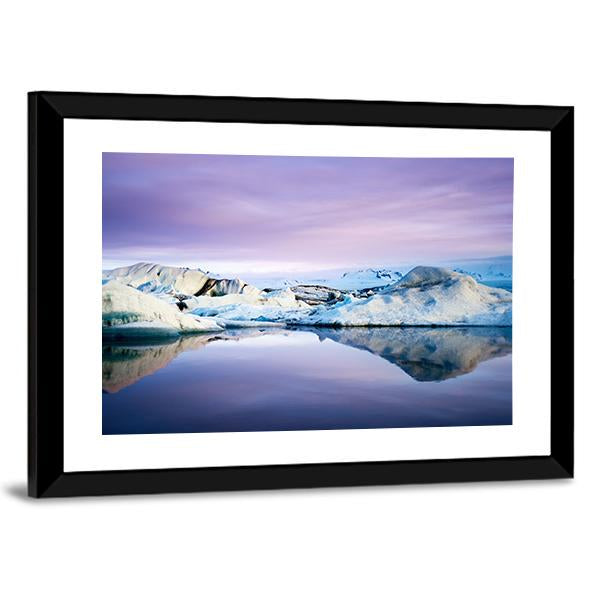 Jokulsarlon Glacier Lagoon Canvas Wall Art-3 Horizontal-Gallery Wrap-25" x 16"-Tiaracle