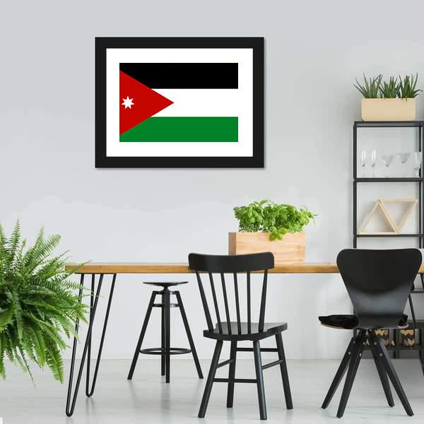 Jordan Flag Canvas Wall Art-3 Horizontal-Gallery Wrap-25" x 16"-Tiaracle
