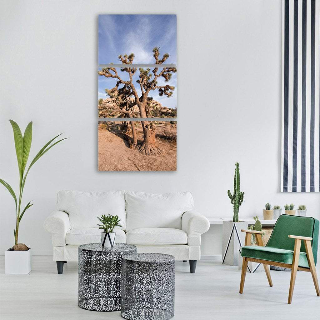 Joshua Tree National Park Vertical Canvas Wall Art-3 Vertical-Gallery Wrap-12" x 25"-Tiaracle