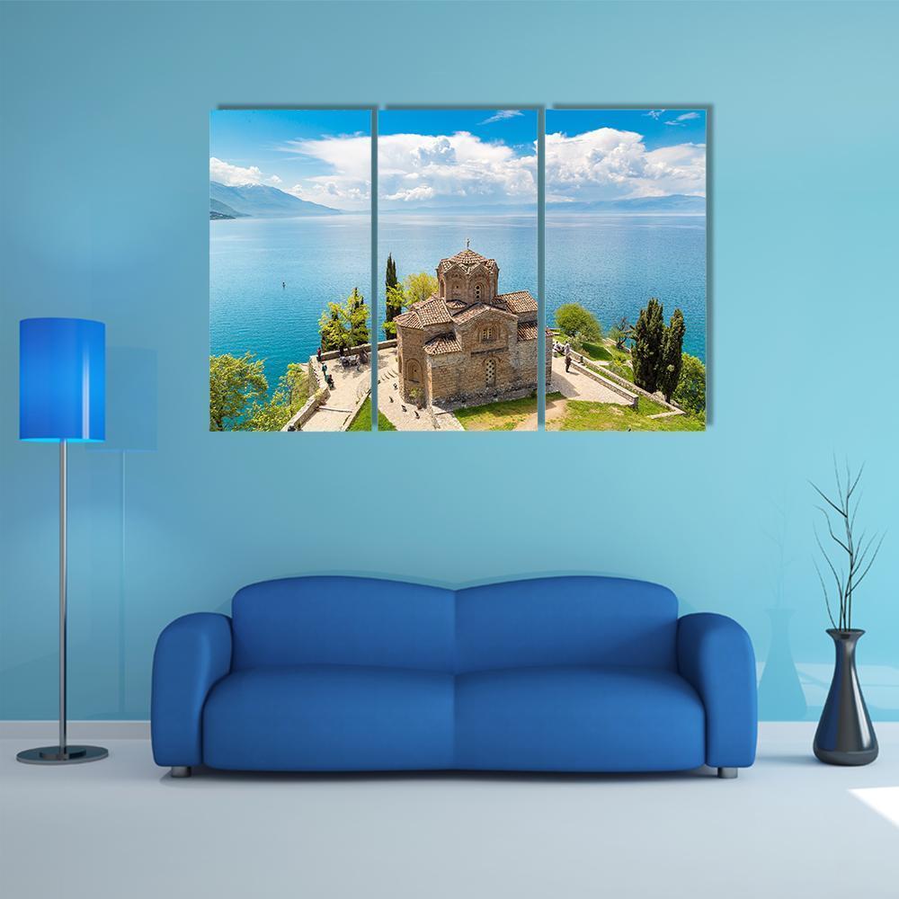 Jovan Kaneo Church Ohrid Canvas Wall Art-3 Horizontal-Gallery Wrap-37" x 24"-Tiaracle