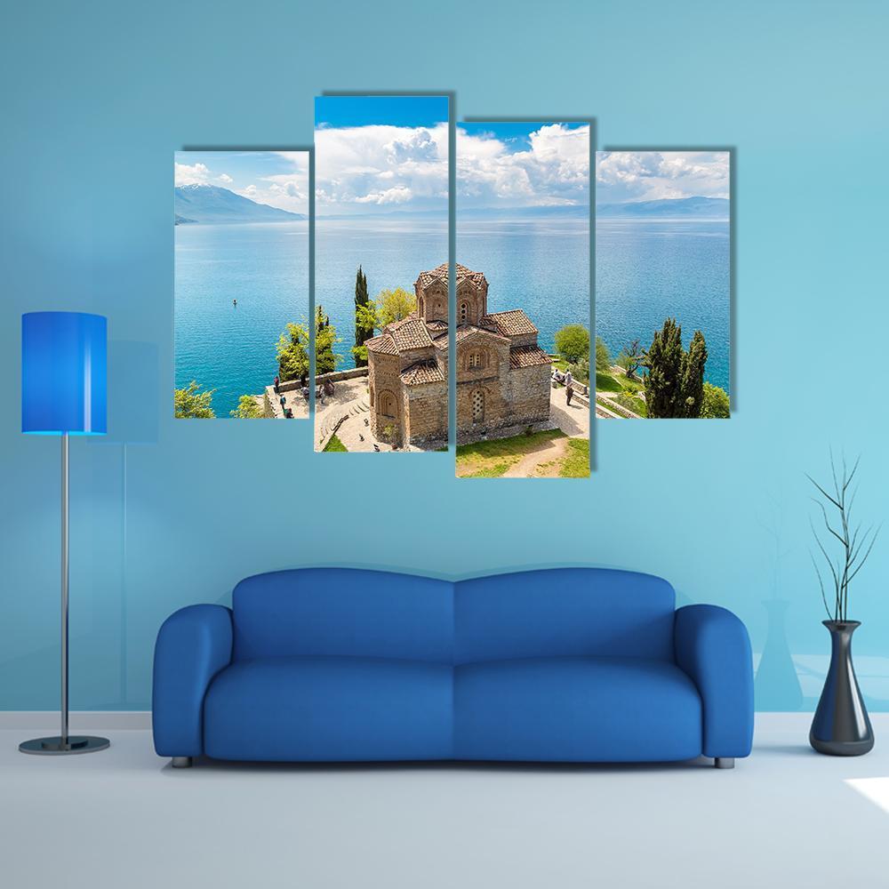 Jovan Kaneo Church Ohrid Canvas Wall Art-4 Pop-Gallery Wrap-50" x 32"-Tiaracle