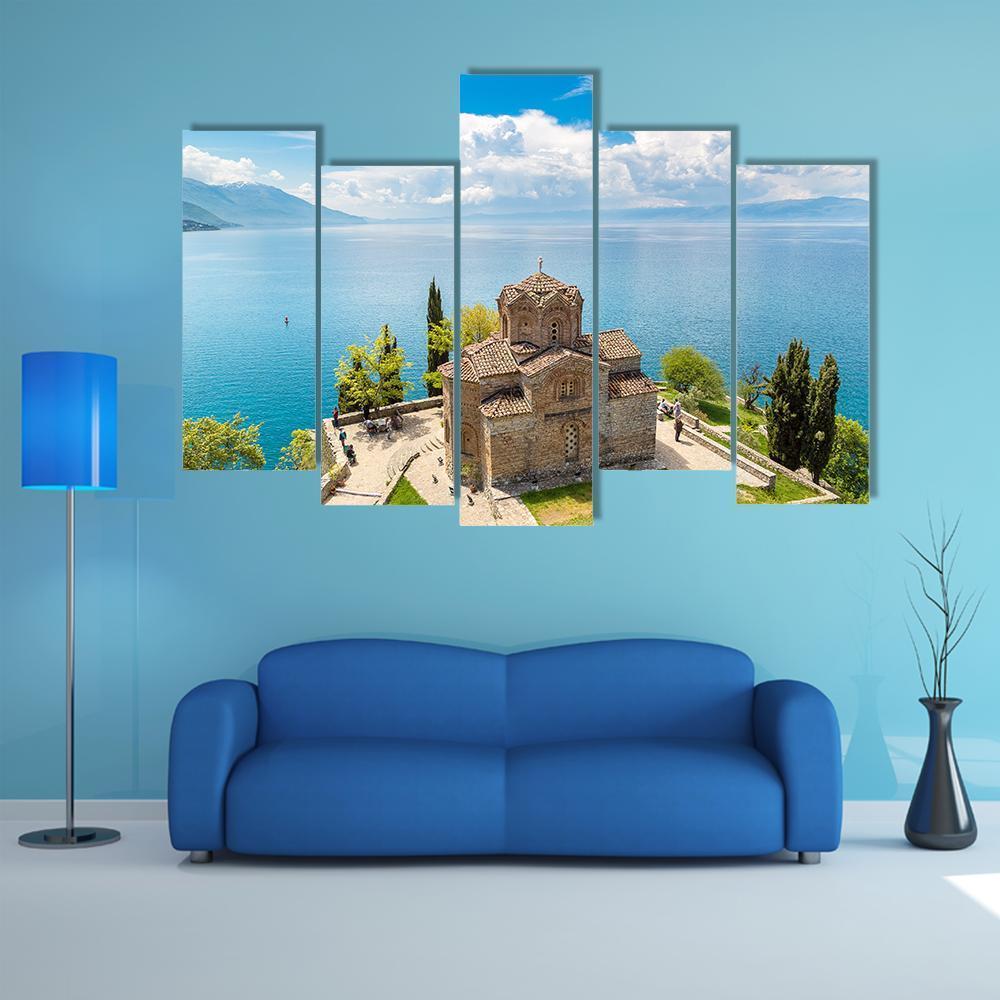 Jovan Kaneo Church Ohrid Canvas Wall Art-5 Pop-Gallery Wrap-47" x 32"-Tiaracle