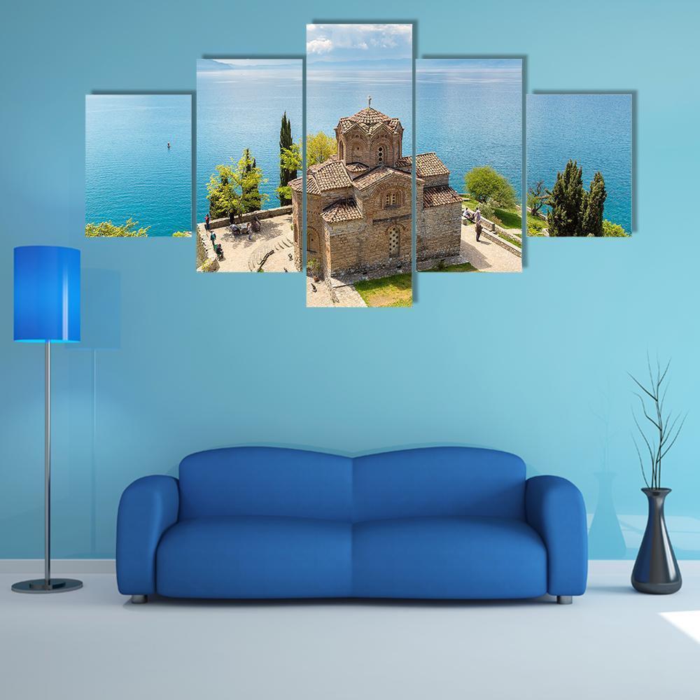 Jovan Kaneo Church Ohrid Canvas Wall Art-5 Star-Gallery Wrap-62" x 32"-Tiaracle
