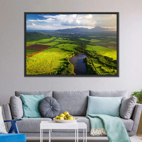 Jungle In Kauai Panoramic Canvas Wall Art-1 Piece-36" x 12"-Tiaracle