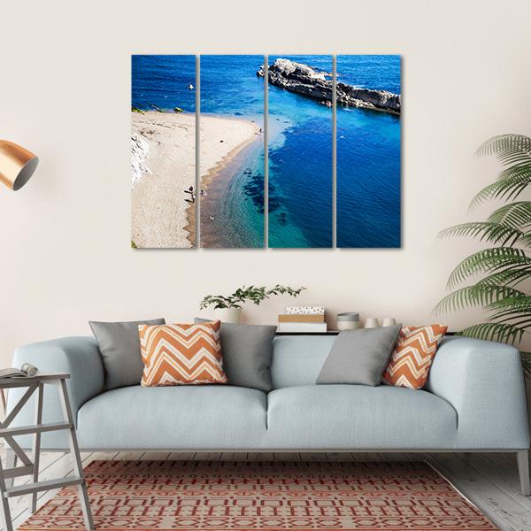Jurassic Coast Of Dorset Canvas Wall Art-4 Horizontal-Gallery Wrap-34" x 24"-Tiaracle