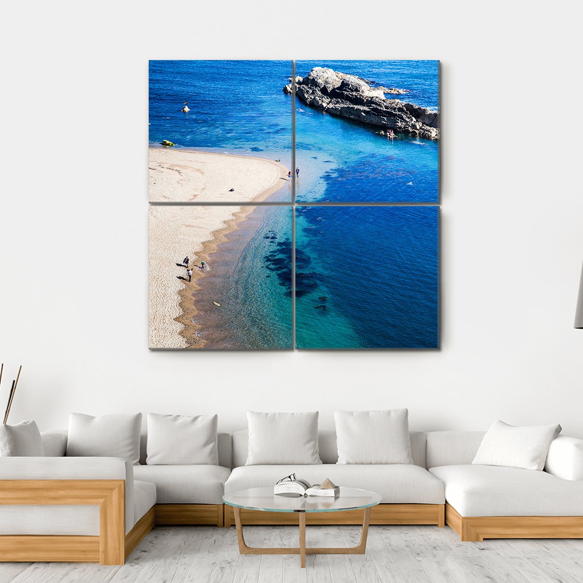 Jurassic Coast Of Dorset Canvas Wall Art-4 Square-Gallery Wrap-17" x 17"-Tiaracle