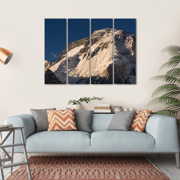 K2 Broad Peak Mountain Canvas Wall Art-4 Horizontal-Gallery Wrap-34" x 24"-Tiaracle