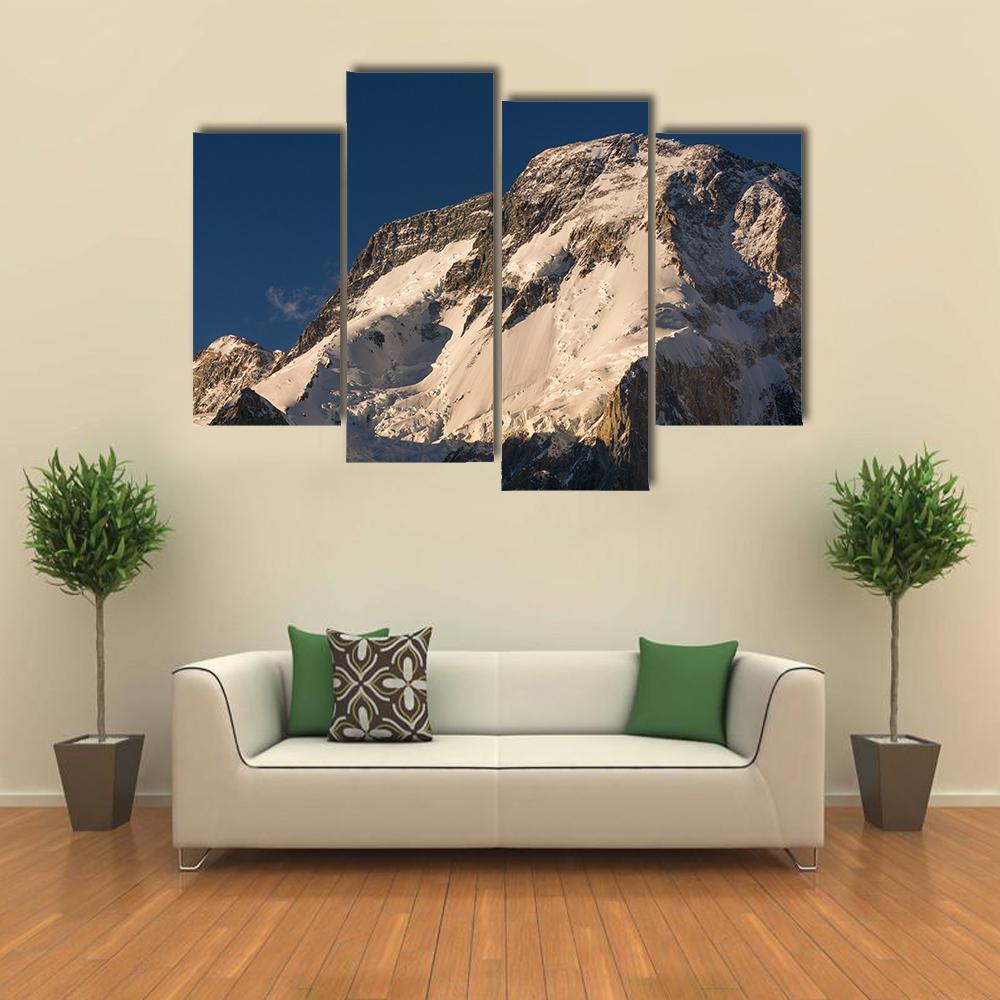 K2 Broad Peak Mountain Canvas Wall Art-4 Pop-Gallery Wrap-34" x 20"-Tiaracle