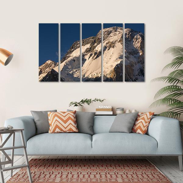 K2 Broad Peak Mountain Canvas Wall Art-5 Horizontal-Gallery Wrap-22" x 12"-Tiaracle