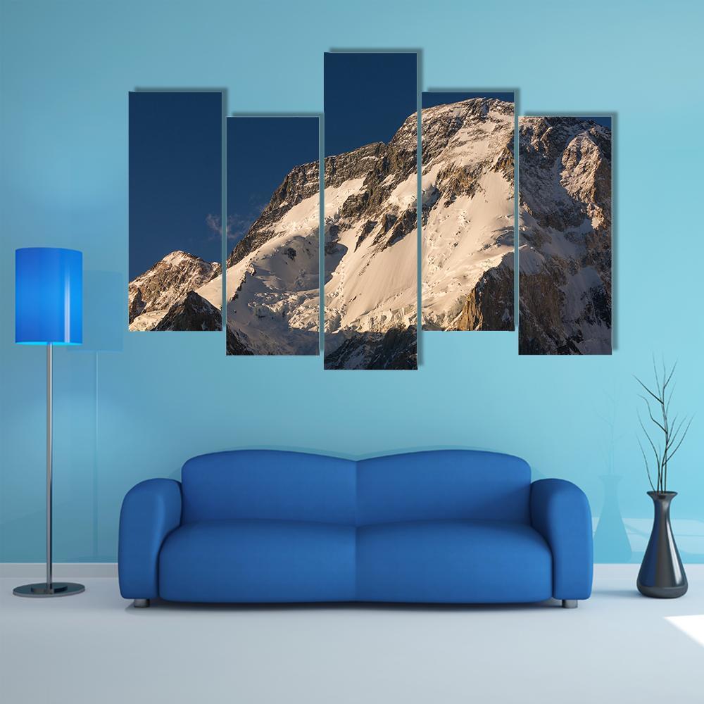 K2 Broad Peak Mountain Canvas Wall Art-5 Pop-Gallery Wrap-32" x 21"-Tiaracle