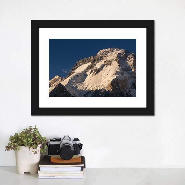 K2 Broad Peak Mountain Canvas Wall Art-1 Piece-Framed Print-20" x 16"-Tiaracle