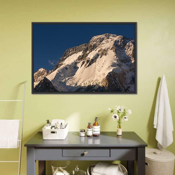 K2 Broad Peak Mountain Canvas Wall Art-1 Piece-Floating Frame-24" x 16"-Tiaracle