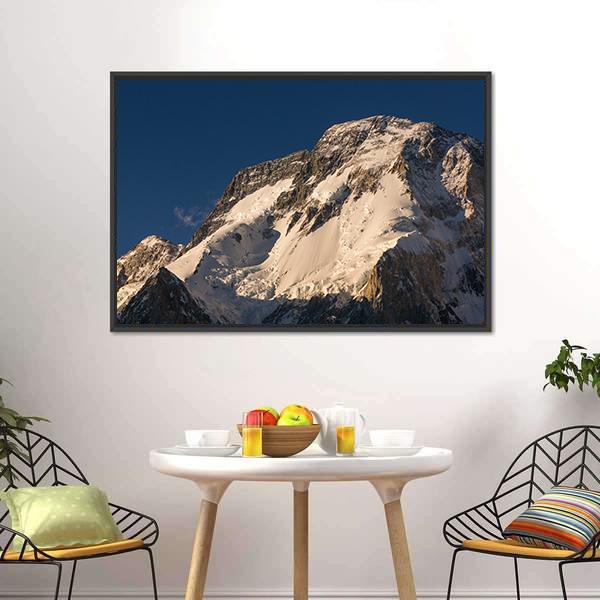 K2 Broad Peak Mountain Canvas Wall Art-5 Horizontal-Gallery Wrap-22" x 12"-Tiaracle