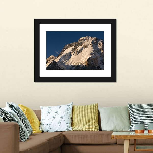K2 Broad Peak Mountain Canvas Wall Art-5 Horizontal-Gallery Wrap-22" x 12"-Tiaracle