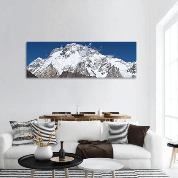 K2 Trek In Pakistan Panoramic Canvas Wall Art-1 Piece-36" x 12"-Tiaracle