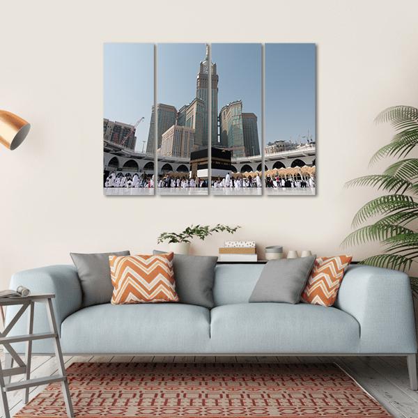 Kaaba At Daytime Canvas Wall Art-4 Horizontal-Gallery Wrap-34" x 24"-Tiaracle
